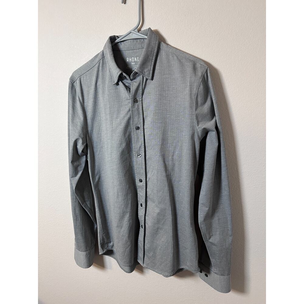 Rhone mens size small Commuter shirt gray long sleeve button down - Picture 3 of 6